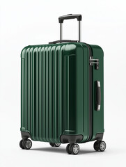 Modern Green Hard-Shell Suitcase with Spinner Wheels - AI Generated
