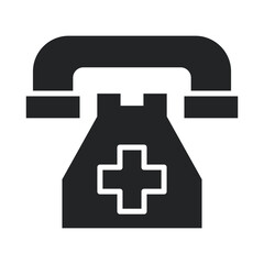 Emergency Call Icon Glyph Style. Vector Illustration For Graphic Design