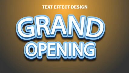 grand opening text effect, editable text effect