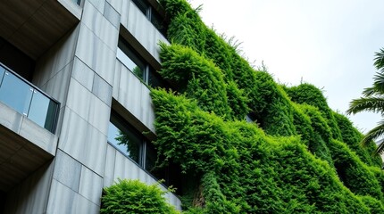 office building with green grass