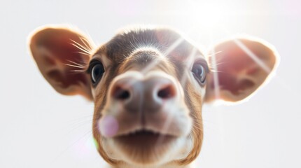 close up of a cow