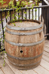 Naklejka premium Old barrel outdoors