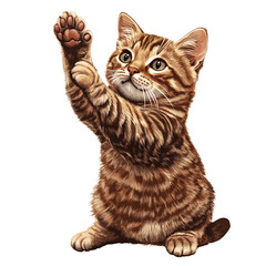 Obraz premium Cat isolated on transparent background