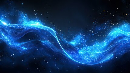 Blue digital wave forming a dynamic abstract backdrop. -x