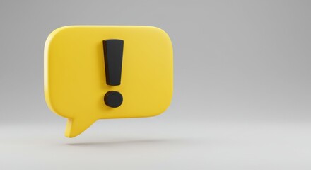 Important Announcement Yellow Speech Bubble