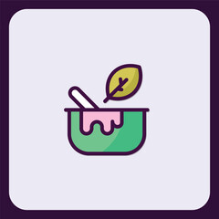 Minimalistic graphic depicting natural cosmetics preparation concept