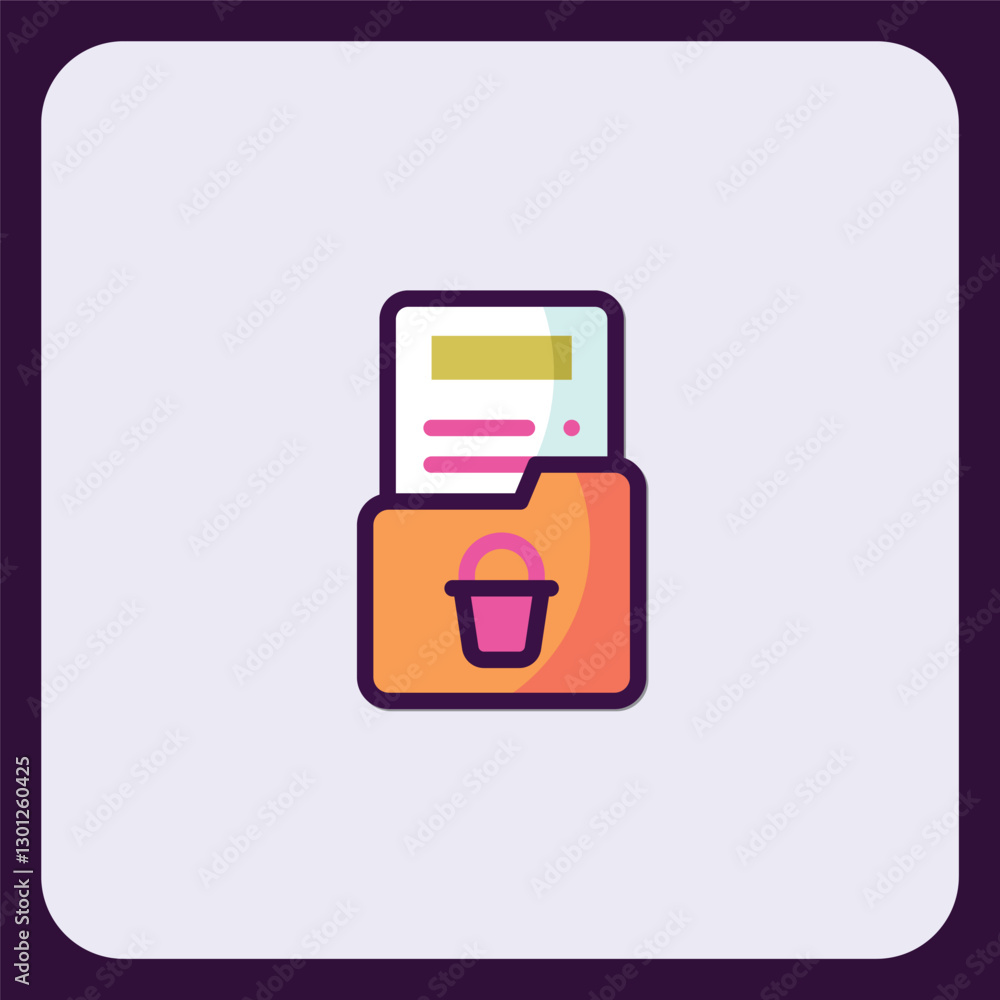 Poster secure digital folder safeguarding essential data and vital information