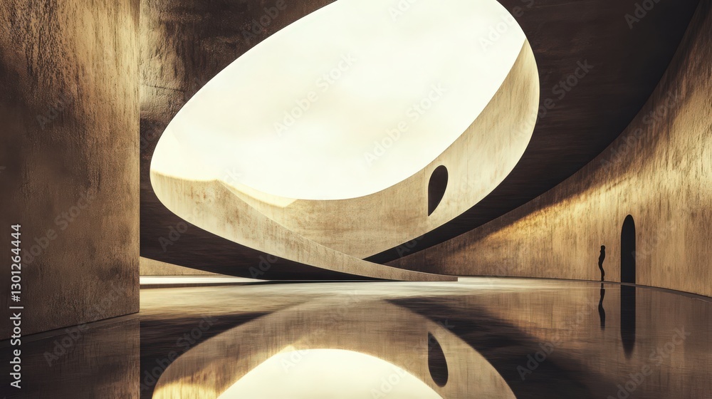 Aufkleber striking architectural design with reflective surfaces creating a surreal atmosphere