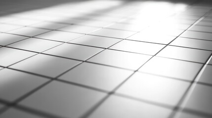 Shiny White Floor Tiles with Light Pattern for Interior Design