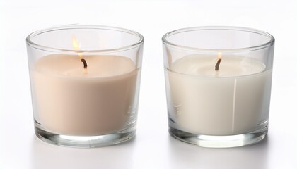 Scented Candles: Aromatic Glow Isolated on White Background