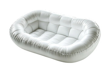 Comfortable and modern white inflatable sofa design for relaxation and lounging in contemporary living spaces, cut out