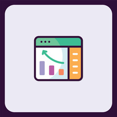 Stylized growth chart icon representing financial success and progress