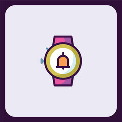 Smartwatch Notification Icon Graphic Illustration for Mobile Application