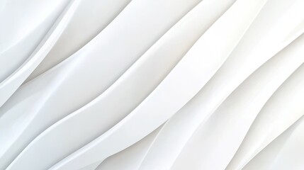 Obraz premium Abstract Wave: A minimalist design of smooth, undulating white waves, creating a sense of fluidity, elegance, and calm. Capturing the play of light and shadow