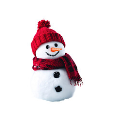 Snowman isolated on transparent background