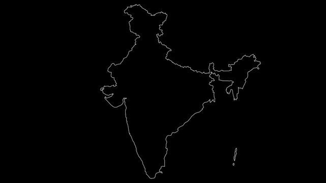 Easy to use an Indian map outline animation