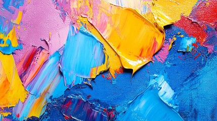 Obraz premium Vibrant Abstract Oil Painting Background for Artistic Designs