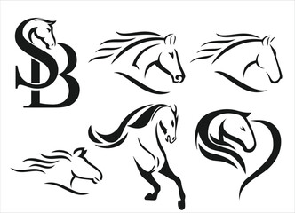 horse logo design	