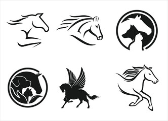horse logo design	