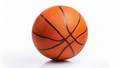 Orange Basketball: Vibrant Ball Isolated on White Background