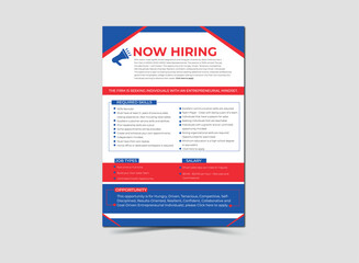Eye-Catching 'NOW HIRING' Sales Flyer