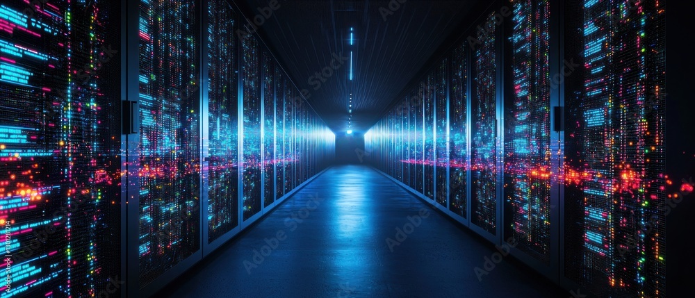 Aufkleber digital data center: a glimpse into the heart of the internet