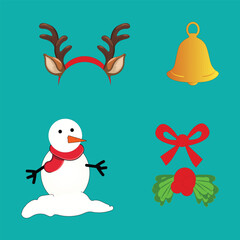 snowman with christmas tree