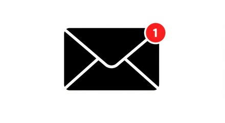 New Message Notification Envelope Illustration