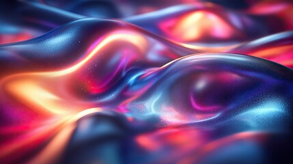 Black futuristic shadows and light refraction with rainbow glow effect, modern dark abstract background.