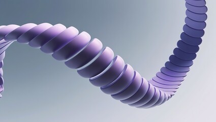 Twisting Purple Helix Structure in Abstract Design