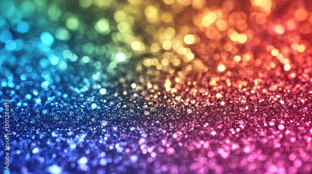 Poster colorful glitter bokeh background with rainbow gradient texture effect