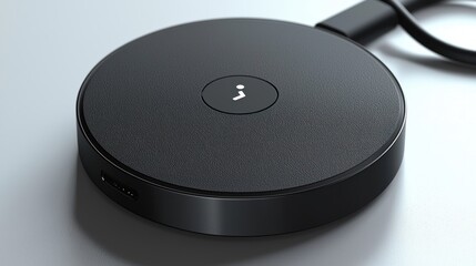 Sleek wireless charger showcasing modern technology and minimalist design