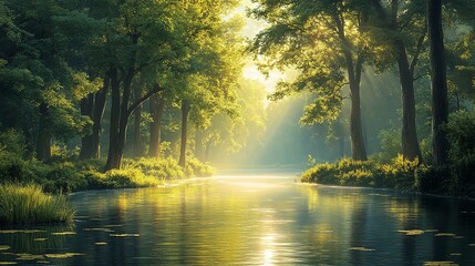 Obraz premium morning in the forest