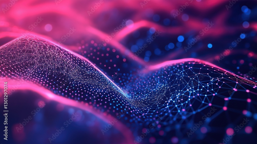 Poster abstract digital background for ai, neural networks, and advanced technology