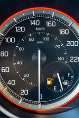 Fototapeta premium speedometer and empty fuel