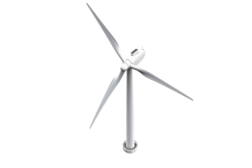 White single windmill illustration. 