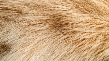 Fototapeta premium A close-up of soft, fluffy brown fur, showcasing delicate strands and a luxurious texture. This warm and inviting background is perfect for design projects, offering a clean and elegant aesthetic.