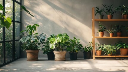 Private greenhouse with rare exotic plants, botanical haven