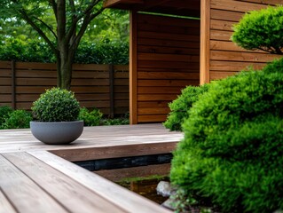 Personal meditation pavilion with zen gardens and water features, peaceful retreat