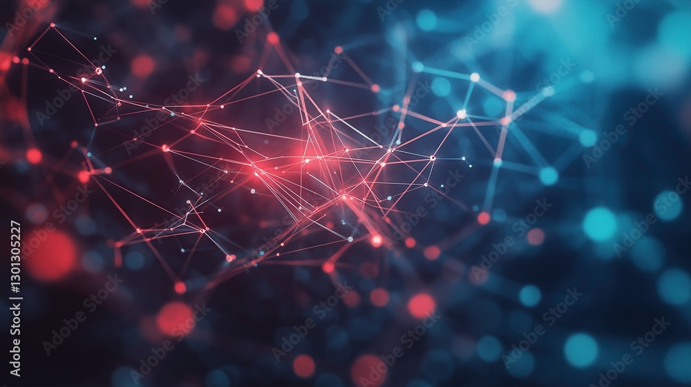 Poster neural network inspired background for tech innovation