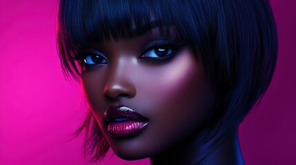 Fototapeta premium Beauty Portrait with High Contrast and Soft Lighting