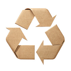 cardboard box with recycle symbol