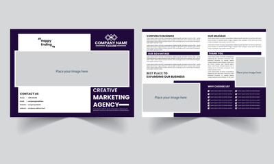 corporate bi-fold brochure design template