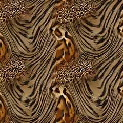 Seamless patterned texture of animal skin, animal print.