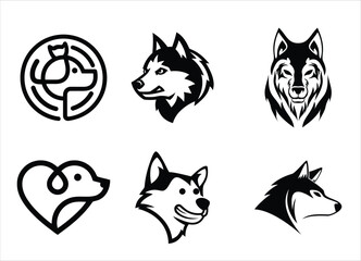 dogs cat pets care logo design	