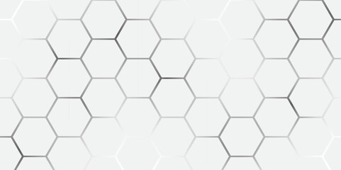 Elegant Hexagonal Abstract Structure. Sci-Fi Inspired Geometric Network Design. Illustration. Vector. Hexagon. 