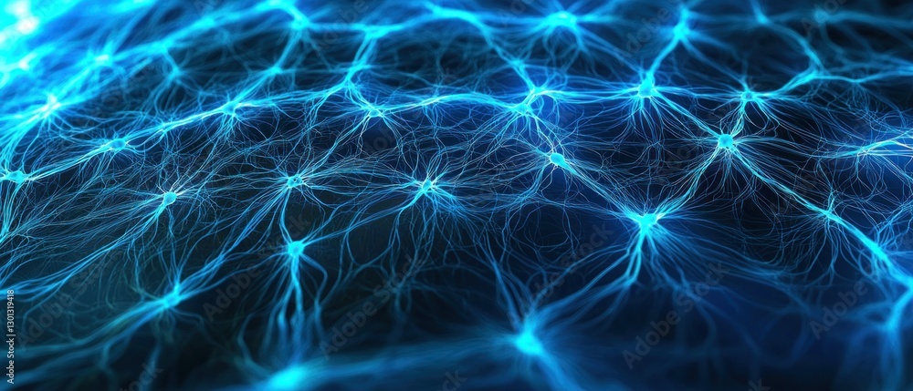 Poster abstract neural network: a digital visualization of interconnected neurons