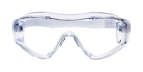 Safety goggles for protection during industrial work or DIY projects ensuring visibility and eye safety, cut out