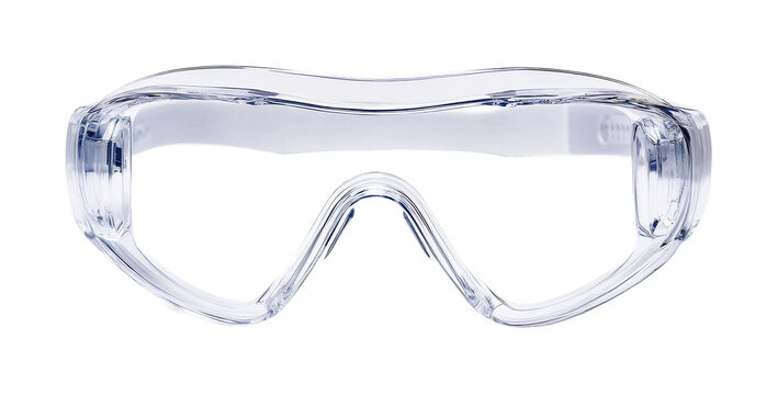 Safety goggles for protection during industrial work or DIY projects ensuring visibility and eye safety, cut out