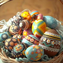 Obraz premium chocolate easter eggs